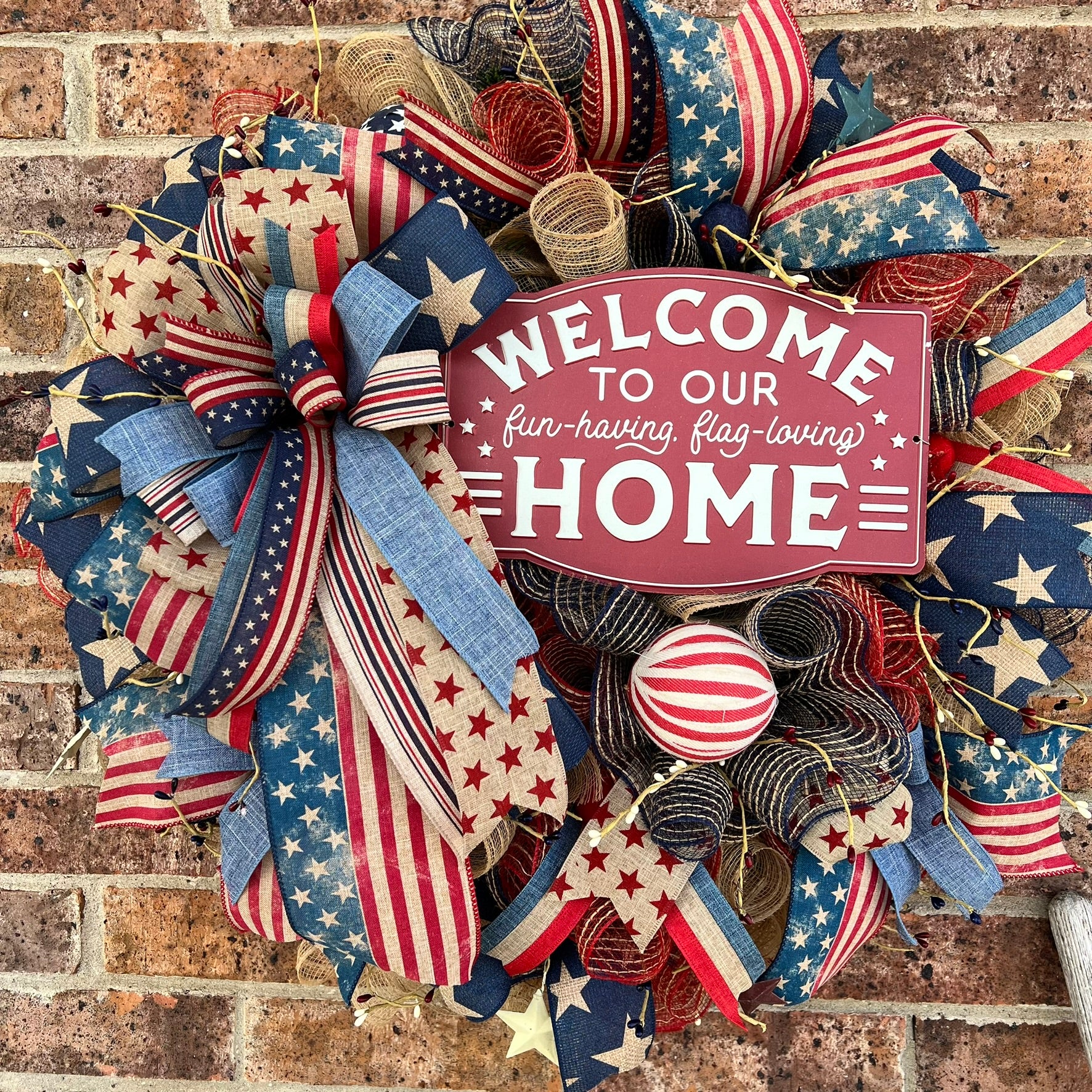Flag Loving Home Patriotic Wreath