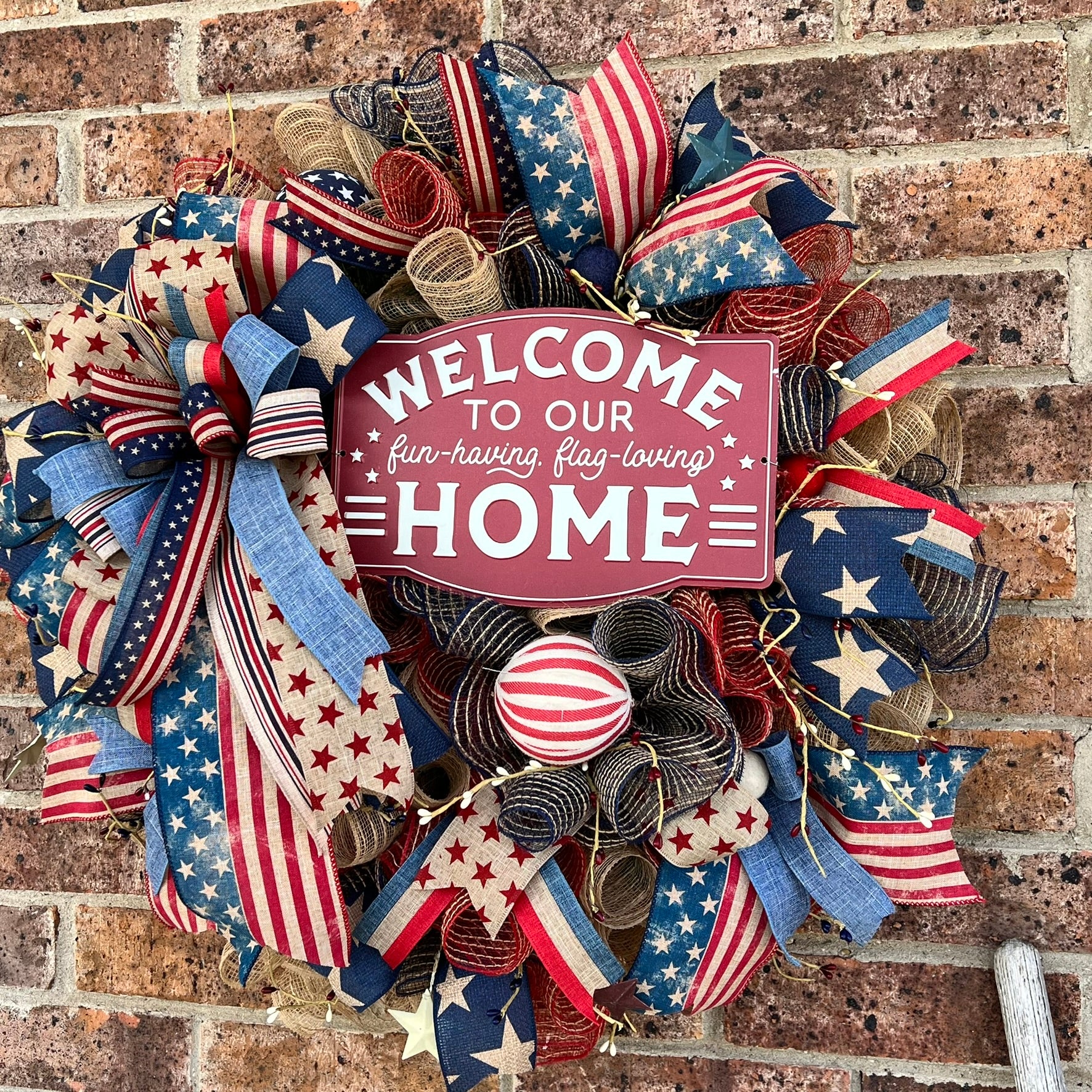 Flag Loving Home Patriotic Wreath