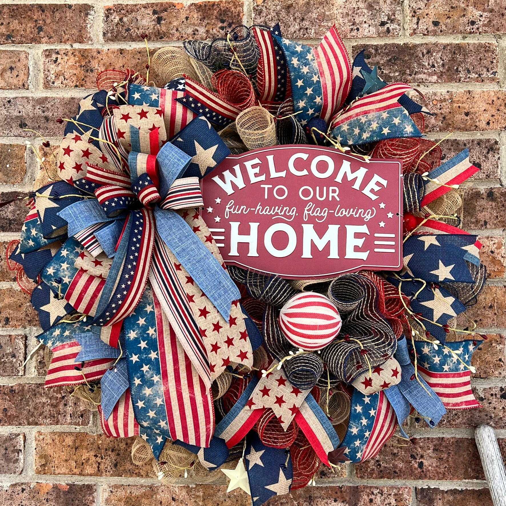 Flag Loving Home Patriotic Wreath