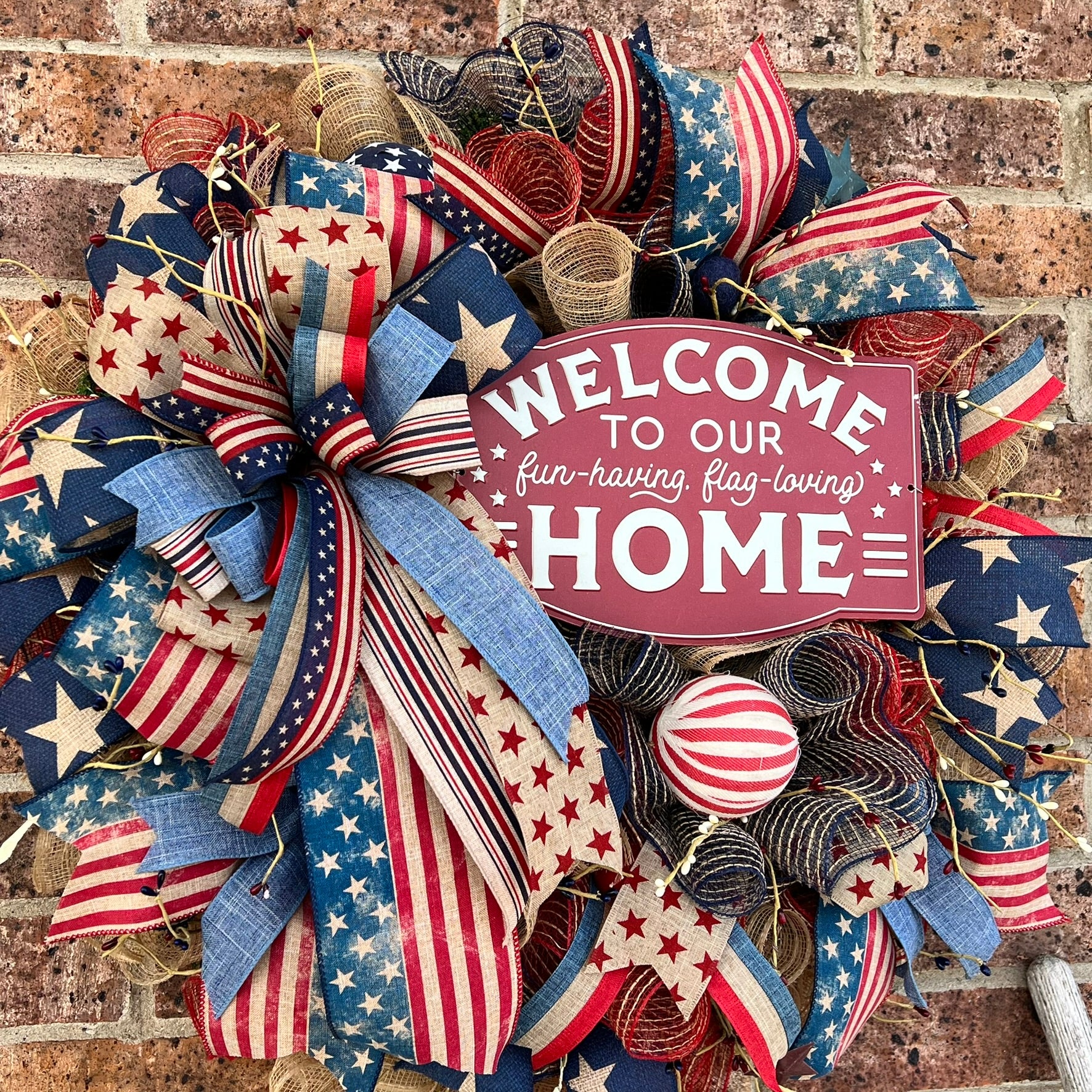 Flag Loving Home Patriotic Wreath