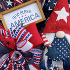 God Bless America Gnome Wreath