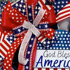 God Bless America Patriotic Wreath