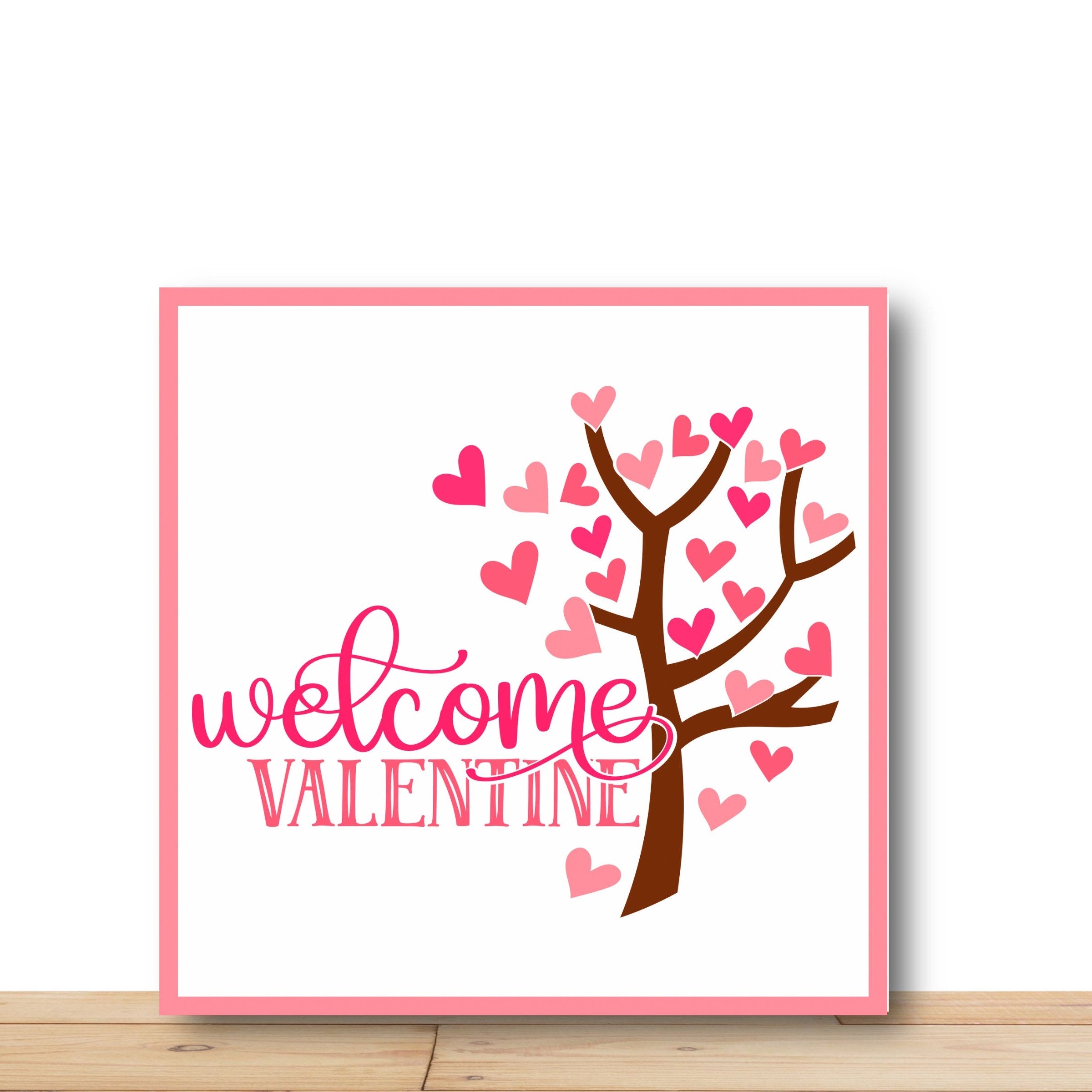 Valentine Wreath Sign, Welcome Valentine Wreath Sign, Square Wreath Sign, Sign For Wreath, Desert Wreath Signs