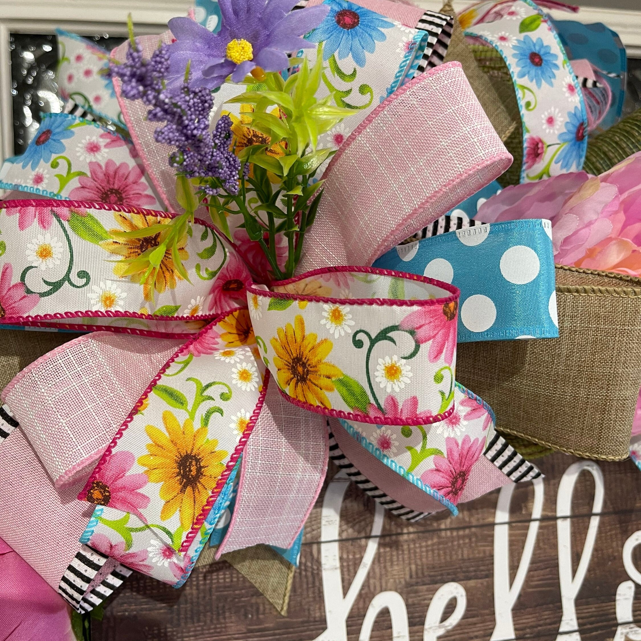 Spring Hello Wreath For Your Door, Spring Floral Wreath, Mother’s Day Wreath, Easter Wreath, Spring Decor