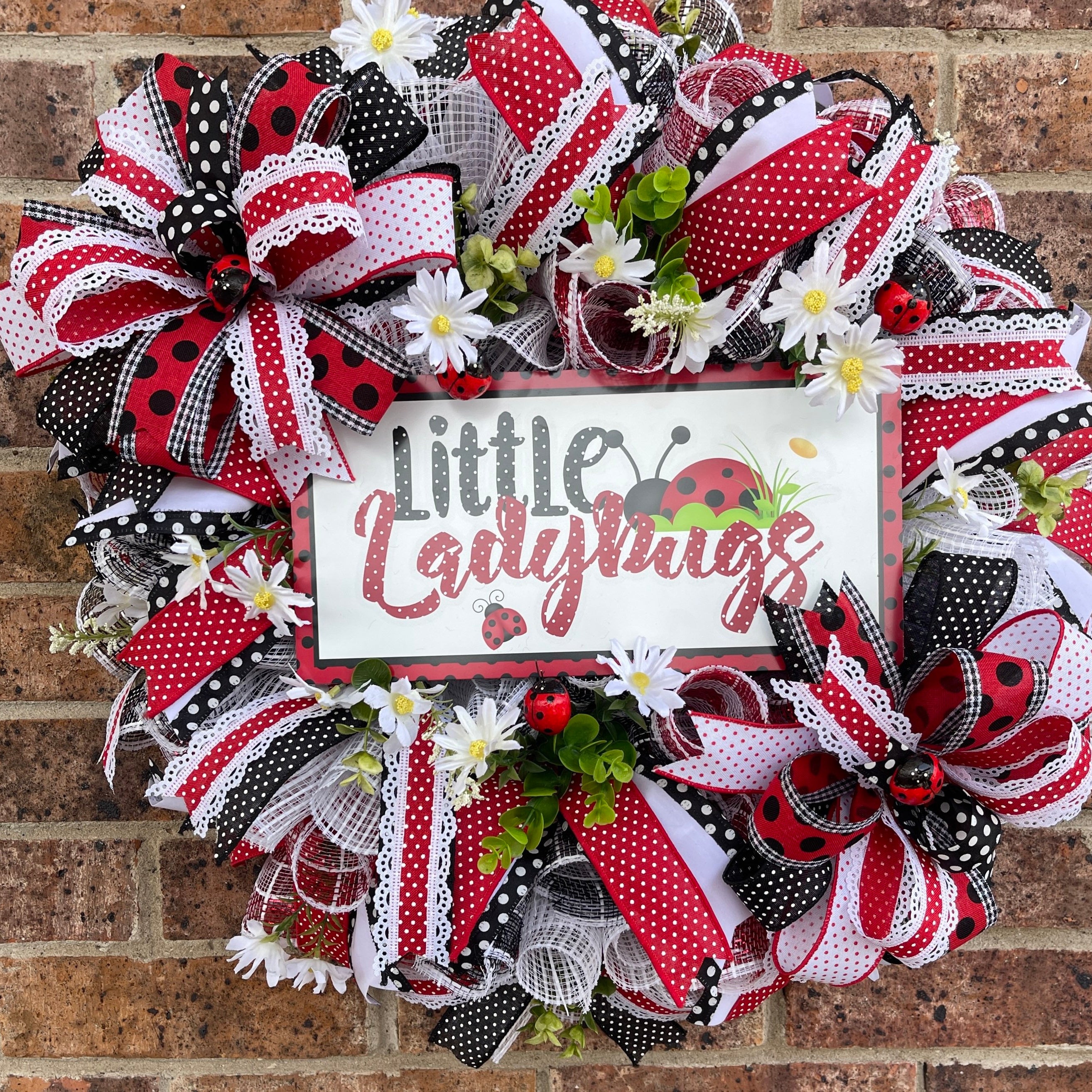 Ladybug Wreath, Little Ladybugs Wreath, Summer Wreath, Spring Wreath, Everyday Wreath, Summer Décor, Spring Décor