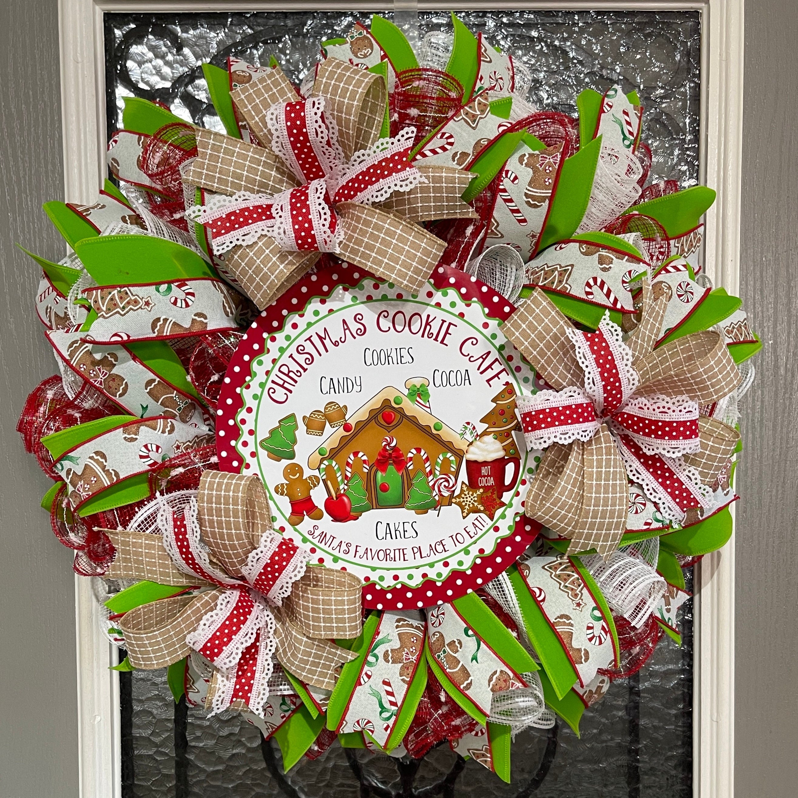 Christmas Wreath, Christms Cookie Cafe, Hoilday Decorations