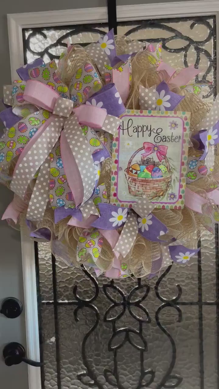 Easter Wreath, Happy Easter Wreath, Spring Wreath