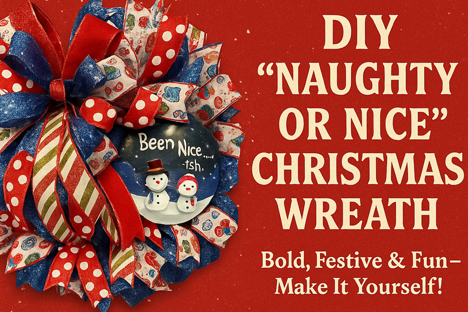 DIY This Naughty & Nice Christmas Wreath