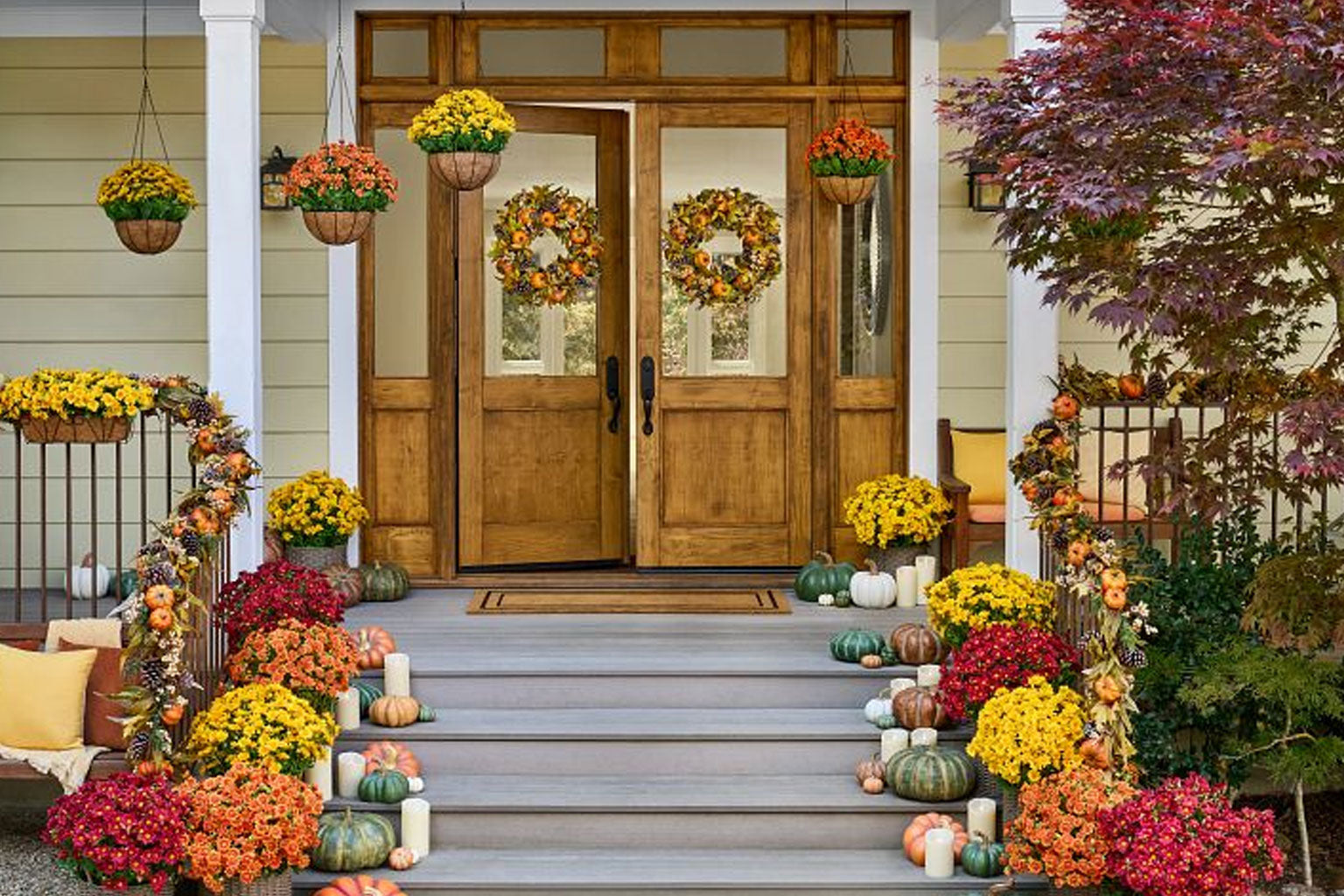 2025 Trends in Thanksgivings porch decorations