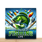 Fishing Life Wreath Sign