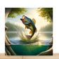 Sunrise Bass Jump Wreath Sign