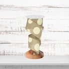 Cream and Tan Giant Multi Dots Wired Ribbon