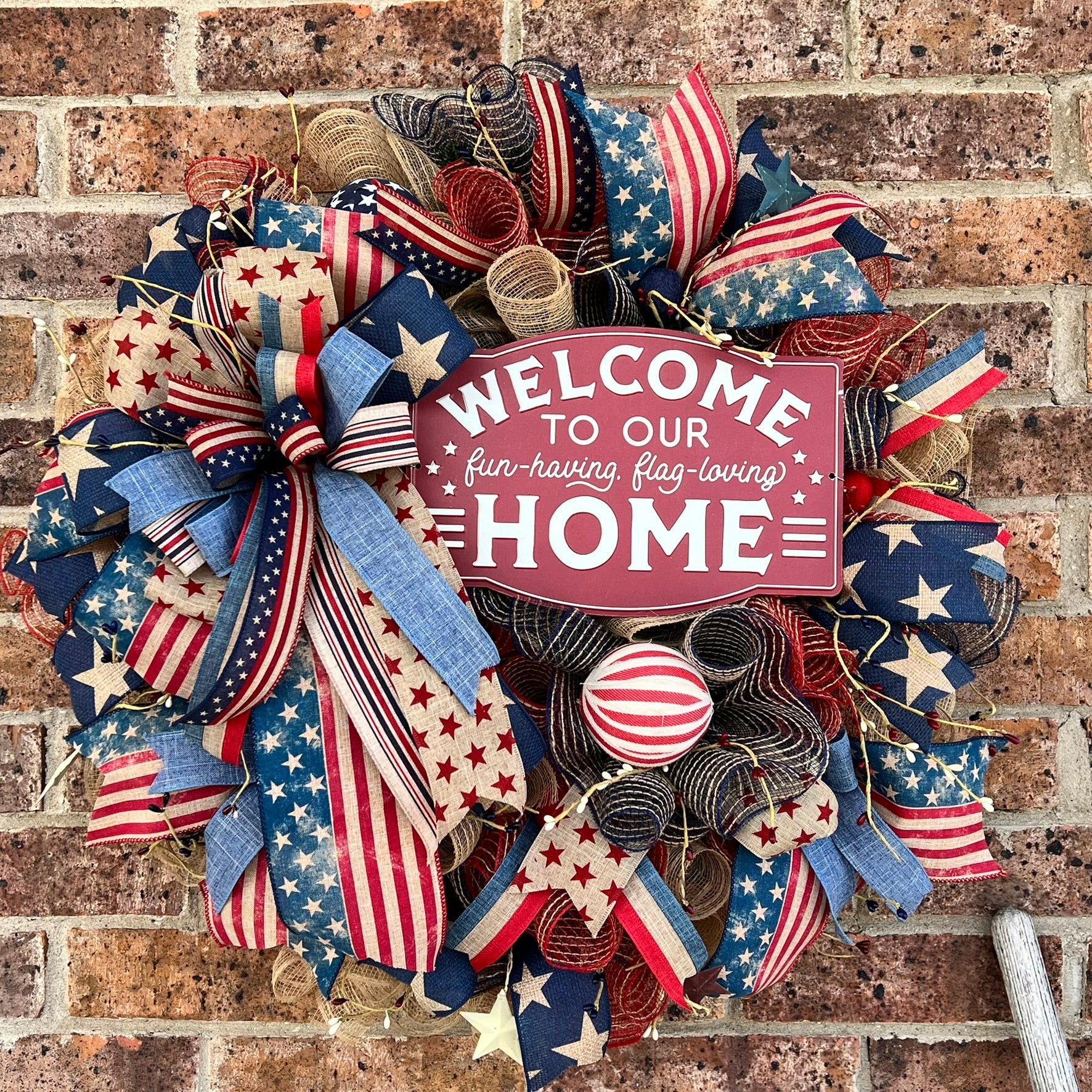 Flag Loving Home Patriotic Wreath 