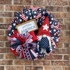 God Bless America Gnome Wreath