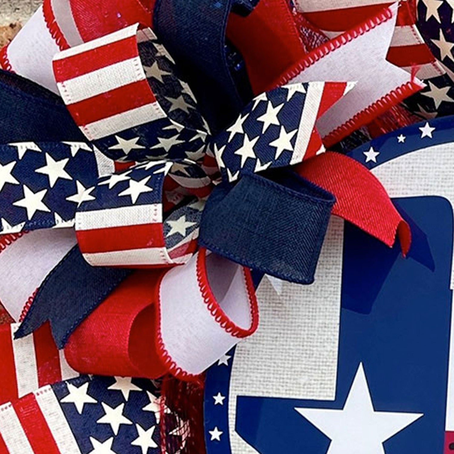 God Bless Texas Patriotic Wreath
