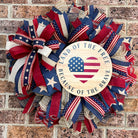 Land of the Free Because of the Brave Patriotic Wreath