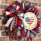 Land of the Free Because of the Brave Patriotic Wreath