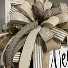 Neutral Burlap Welcome Wreath