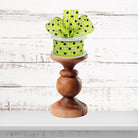 Polka Dot Gingham Pattern Wired Ribbon
