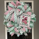 Welcome Friends Deco Mesh Wreath