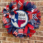 Patriotic God Bless Texas Wreath