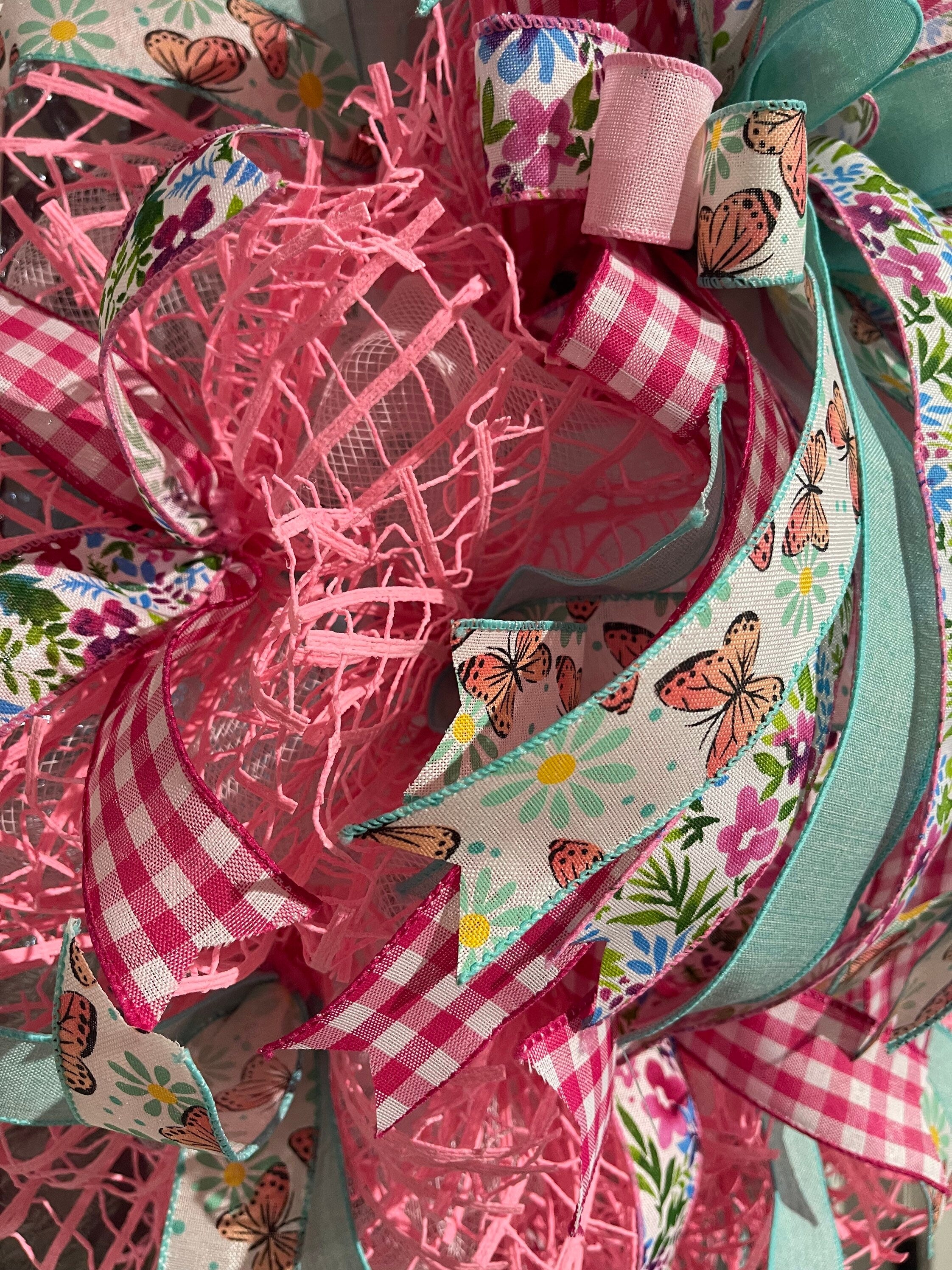 Spring Wreath, Spring Welcome Butterfly Wreath, Butterfly Wreath, Spring Decor