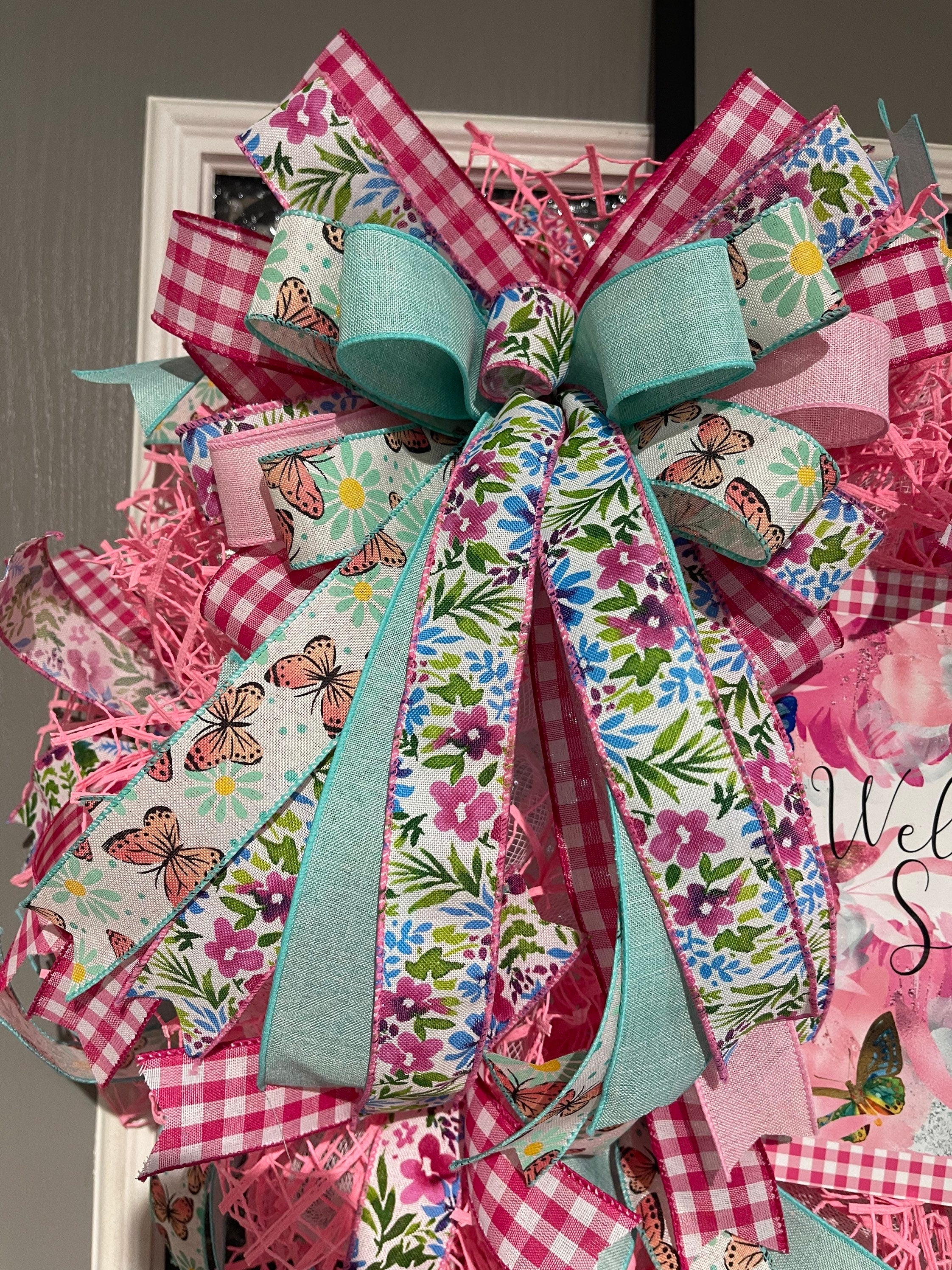 Spring Wreath, Spring Welcome Butterfly Wreath, Butterfly Wreath, Spring Decor