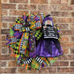 Halloween Witch Wreath Dressed in Purple for front door, Wreath With Purple Witch for Porch Decorations