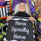 Halloween Witch Wreath Dressed in Purple for front door, Wreath With Purple Witch for Porch Decorations