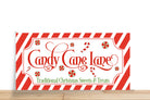 Christmas Sign, Candy Cane Lane Rectangular Metal Sign, Sign For Wreath, Desert Wreath Signs