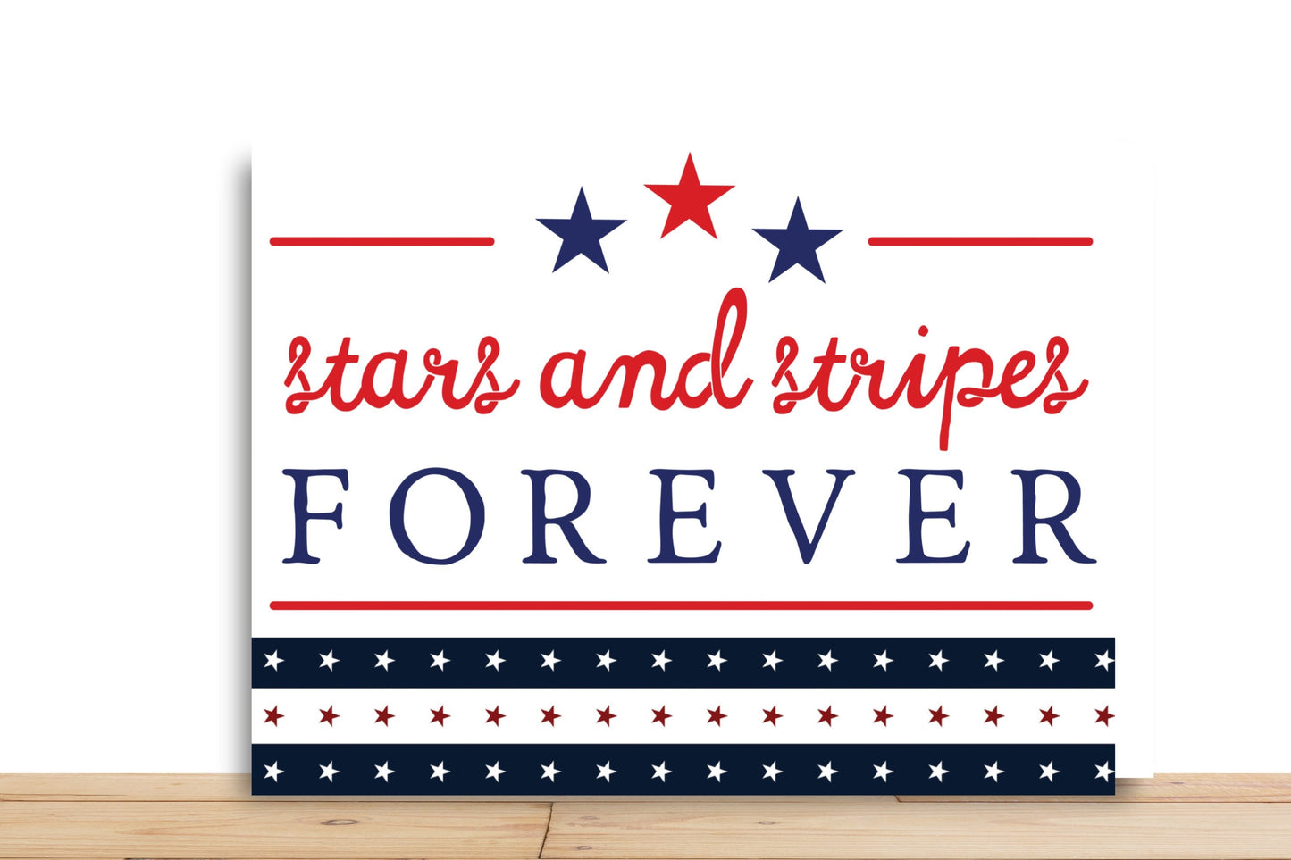 Patriotic Wreath Sign, Stars And Strips Forever Rectangle Metal Sign, Sign For Wreath, Desert Wreath Signs