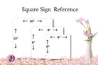 Square Sign Size Reference for Wreath Sign