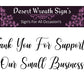 Patriotic Wreath Sign, Rustic Land Of The Free Because Of The Brave Round Metal Sign, Patriotic Sign For Wreath, Desert Wreath Signs