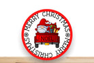 Gnome Merry Christmas Sign, Red Truck Wreath Sign, Round Metal Wreath Sign, Sign ForWreath, Desert Wreath Signs