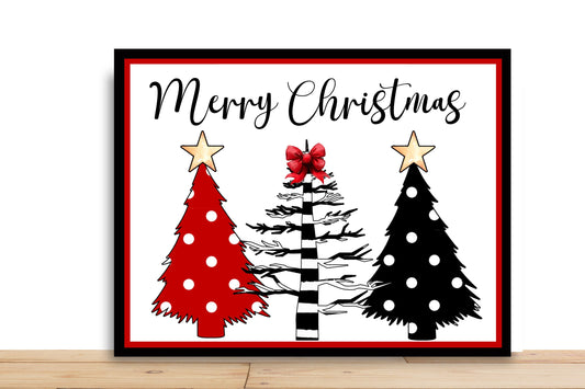 Christmas Trees Christmas Wreath Sign, Rectangle Metal Sign, Sign For Wreath, Desert Wreath Signs