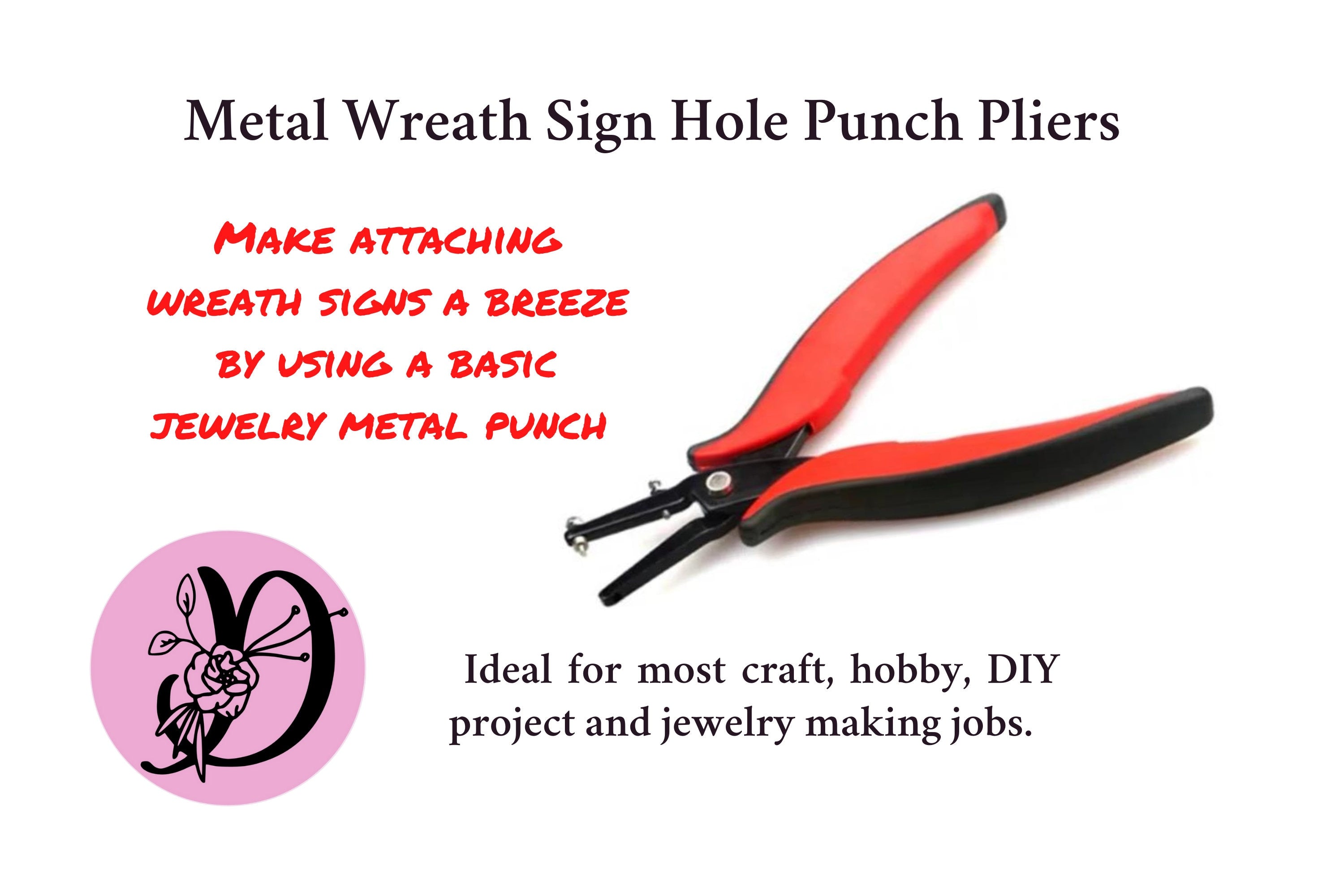 Wreath Sign Hole Punch Pliers, Metal Hole Punch Pliers, Desert Wreath Signs