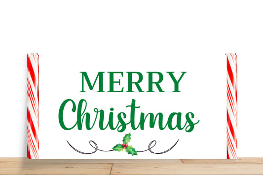Christmas Wreath Sign, Merry Christmas Rectangular Metal Sign, Sign For Wreath, Desert Wreath Signs