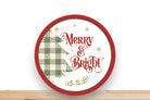 Christmas Wreath Sign, Merry And Bright Round Metal Sign, Sign For Wreath, Desert Wreath Signs