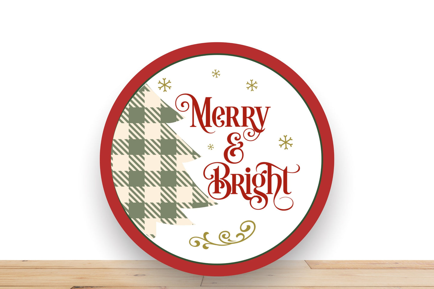 Christmas Wreath Sign, Merry And Bright Round Metal Sign, Sign For Wreath, Desert Wreath Signs