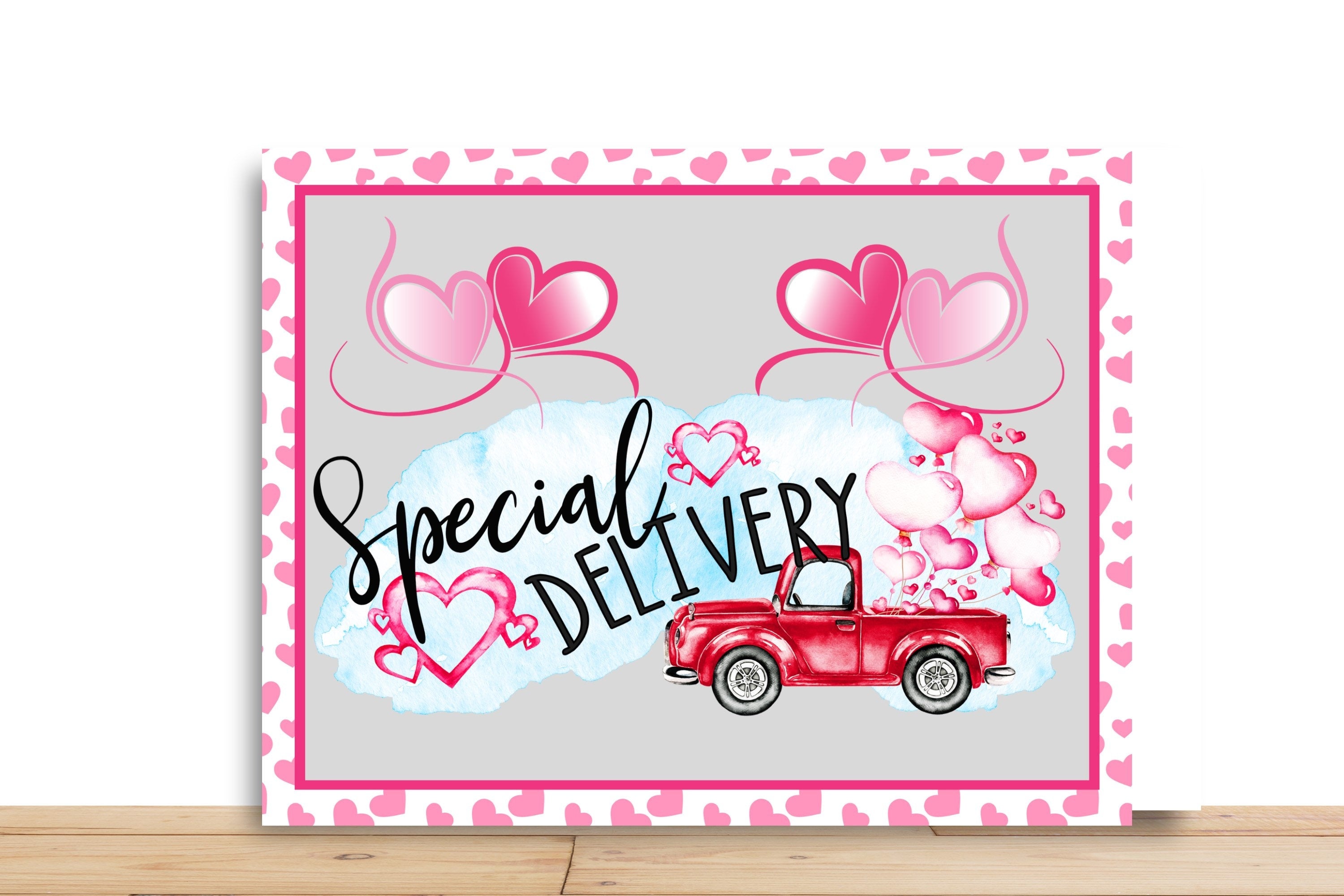 Valentines Wreath Sign, Special Delivery Rectangle Metal Sign, Desert Wreath Signs