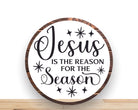 Christmas Wreath Sign, Jesus Is The Reason For The Season, Round Metal Sign, Sign For Wreath, Desert Wreath Signs