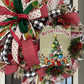 Christmas Wreath for your front door, Merry Christmas door decor, Traditional Christmas wreath, Woodland decorations