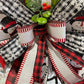Snowman Christmas Wreath for your door, Traditional red and black Buffalo check Christmas decor, Farmhouse Christmas wreath