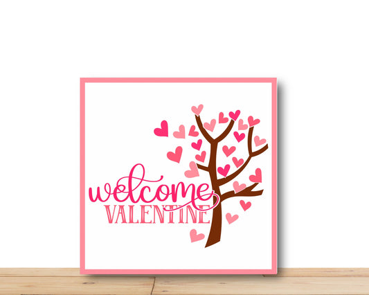 Valentine Wreath Sign, Welcome Valentine Wreath Sign, Square Wreath Sign, Sign For Wreath, Desert Wreath Signs