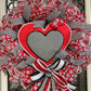 Valentine Wreath for your door, Heart Valentine Wreath, Valentines Wreath, Desert Wreath Creations