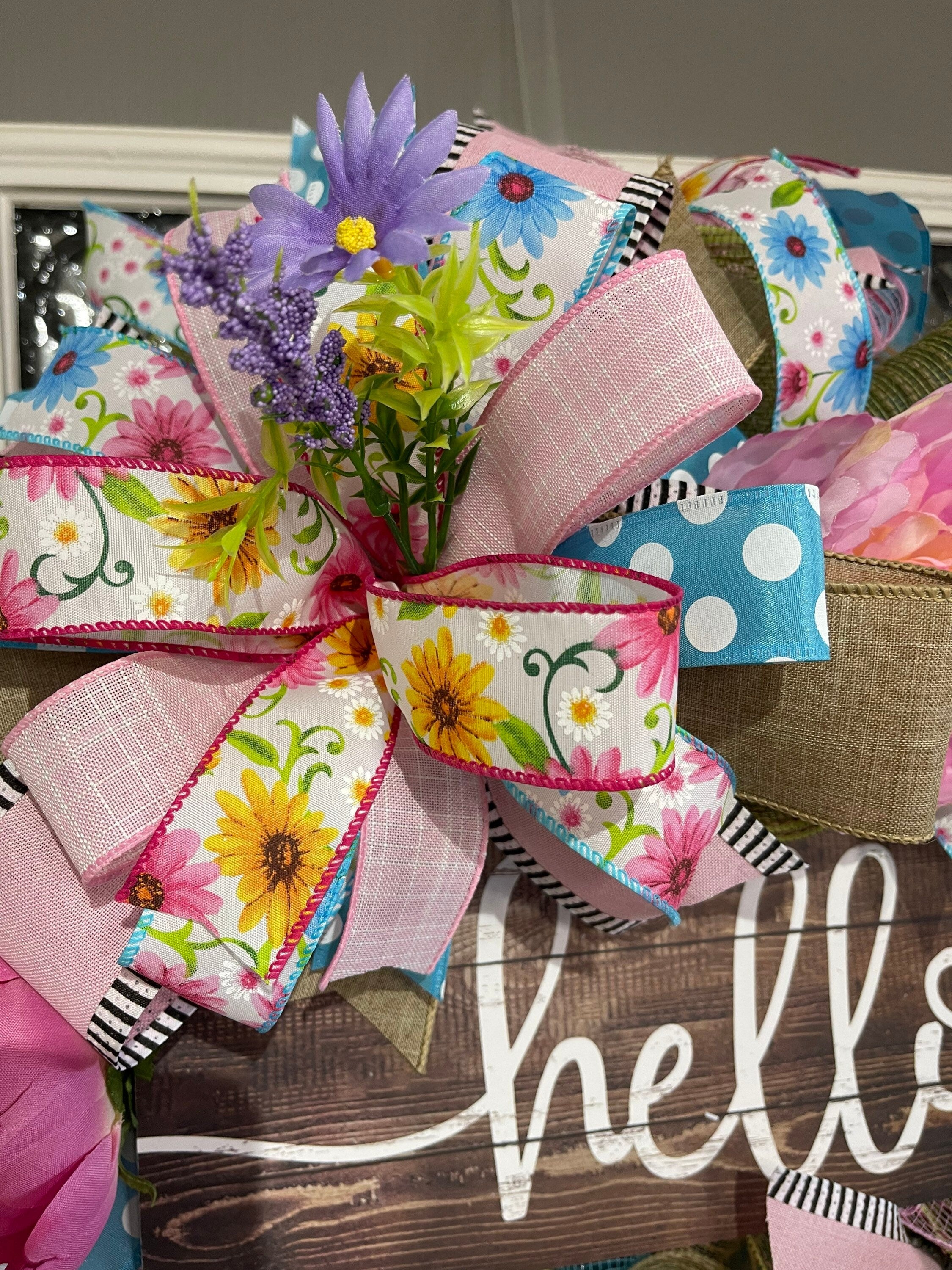 Spring Hello Wreath For Your Door, Spring Floral Wreath, Mother’s Day Wreath, Easter Wreath, Spring Decor