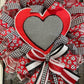 Valentine Wreath for your door, Heart Valentine Wreath, Valentines Wreath, Desert Wreath Creations