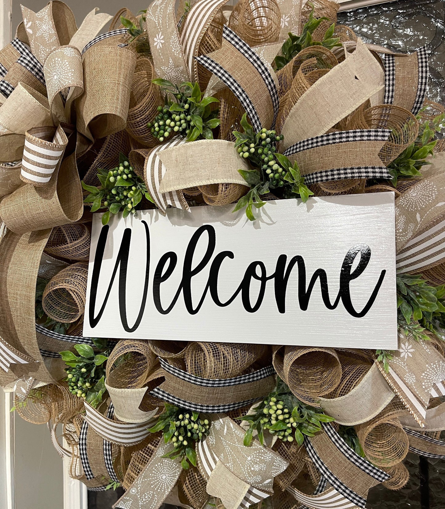 Neutral Wreath For Your Door, Everyday Wreath, Hobo Wreath, Natural Home Decor, Spring Decor