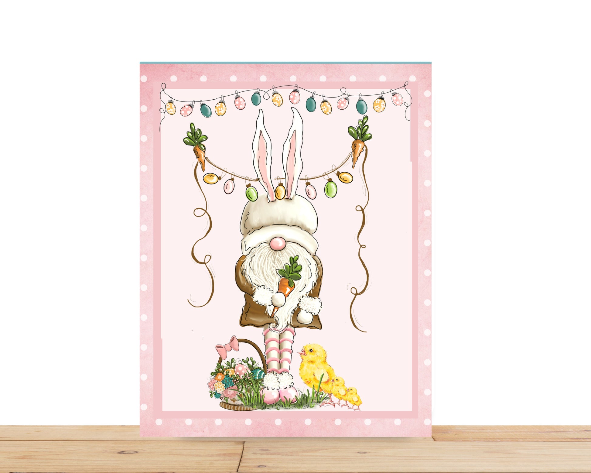 Easter Wreath Sign, Easter Gnome Rectangle Metal Sign, Sign For Wreath, Desert Wreath Signs