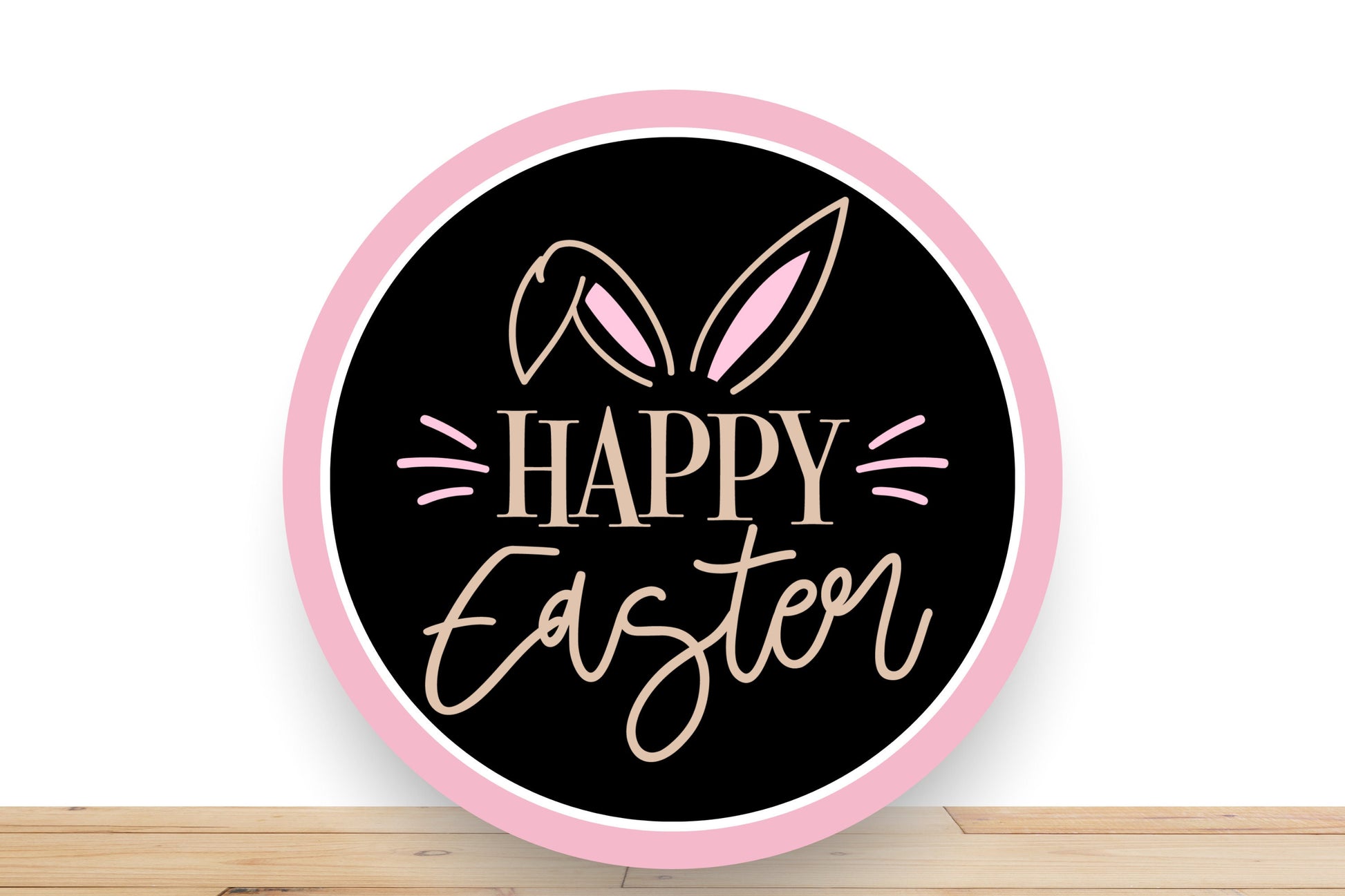Easter Wreath Sign, Happy Easter Round Metal Sign, Sign For Wreath, Desert Wreath Signs